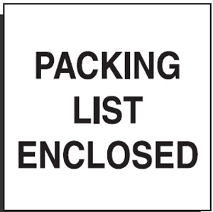 Shipping Labels - Packing List Enclosed