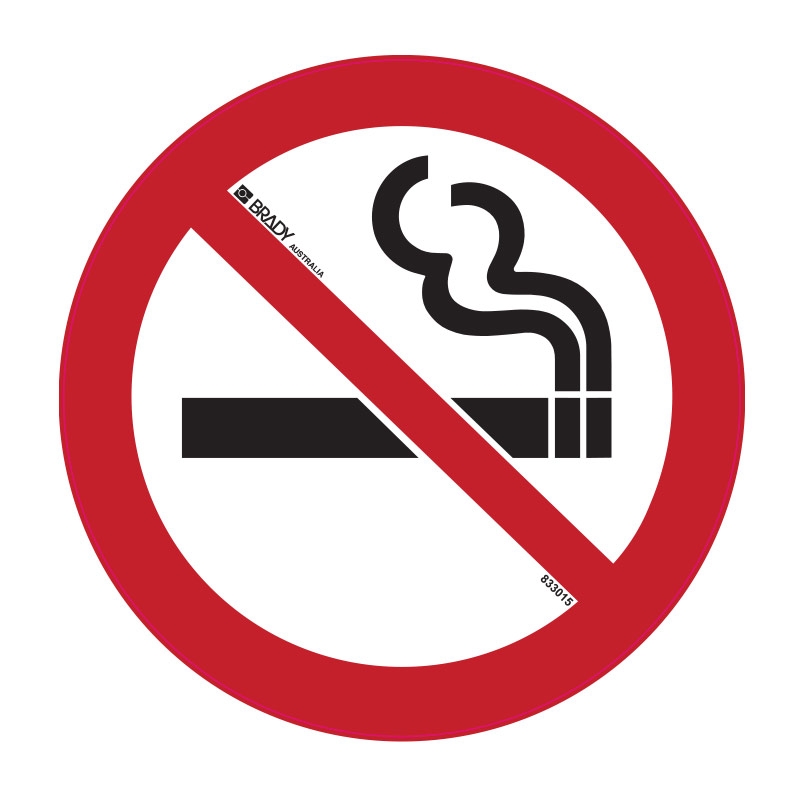 Self Adhesive Vinyl Prohibition Signs - No Smoking