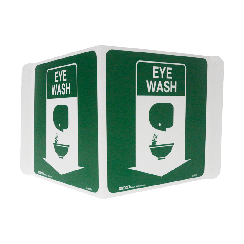 3D Emergency Information Sign - Eye Wash (with Picto) - 250x175mm POLY