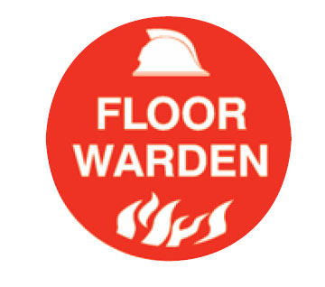 Fire Hard Hat Labels - Floor Warden