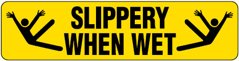 Anti-Slip Floor Markers - Slippery When Wet