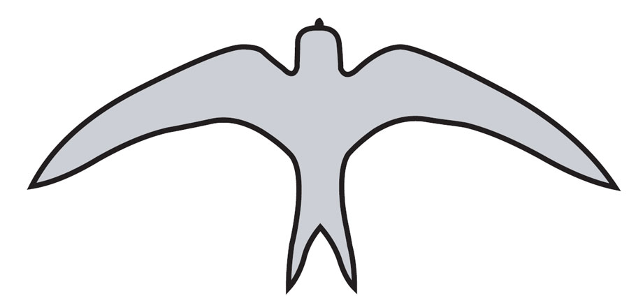 Frosted Window Transfer Bird Symbol