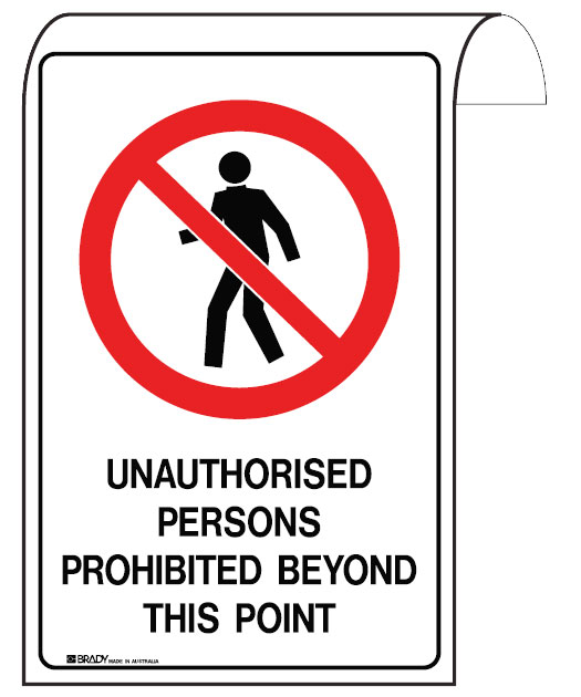 Scaffolding Safety Signs - Unauthorised Persons Prohibited Beyond This Point