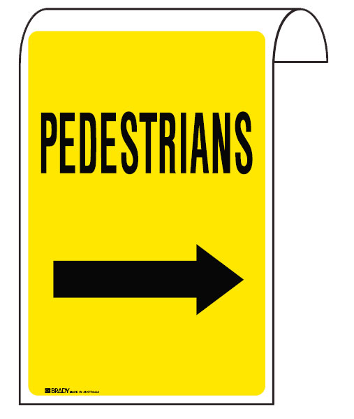 Scaffolding Safety Signs - Pedestrians Right Arrow