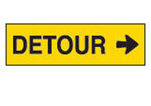 Box Edge Sign - Detour (Arrow Right)