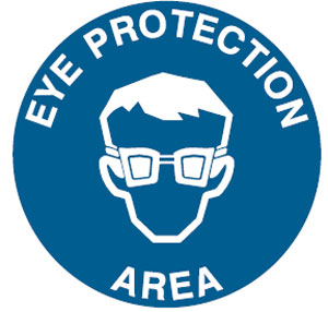 Safety Floor Marker - Eye Protection Area