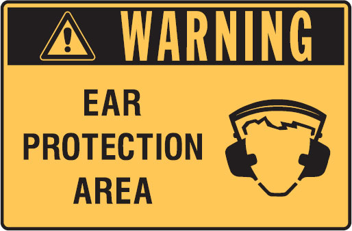 Graphic Warning Signs - Ear Protection Area