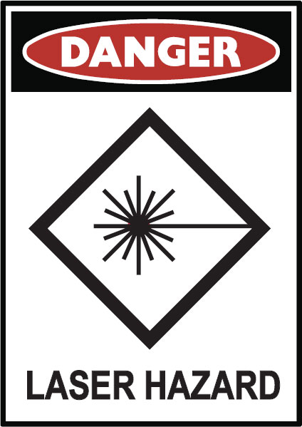 Graphic Danger Labels  - Laser Hazard