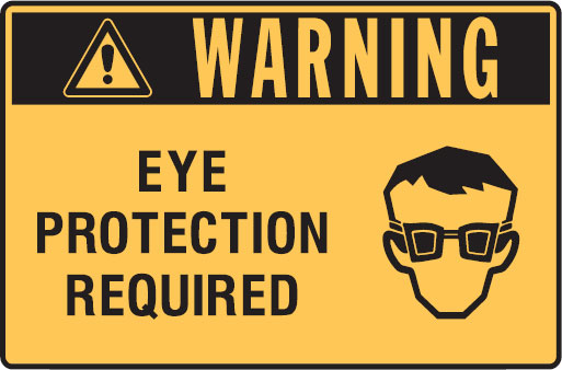 Graphic Warning Signs - Eye Protection Area