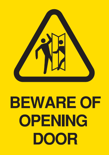 A4 Safety Signs - Beware Of Opening Door