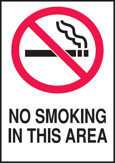 A4 Safety Signs - No Smoking In This Area