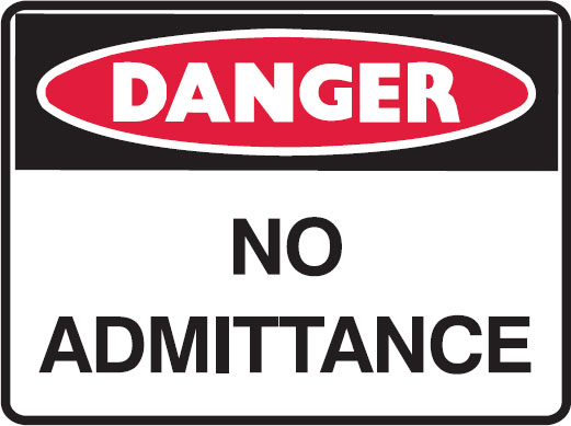 Small Labels - No Admittance