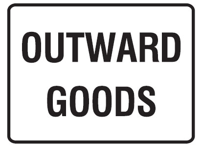Receiving/Despatch Signs - Outward Goods