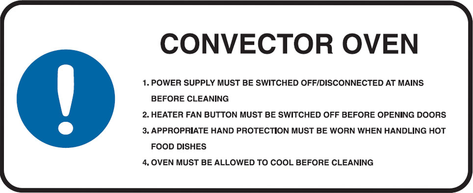 Kitchen Signs - Convector Oven