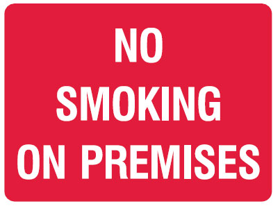 Ind Graphic Smoking Area Signs - No Smoking On Premises