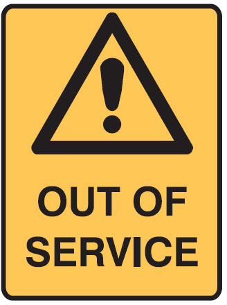 Lockout Signs  - Out Of Service