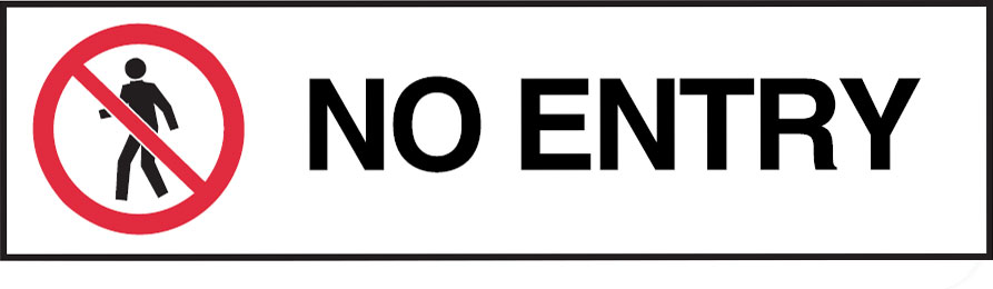 Overhead Signs - No Entry W/Picto