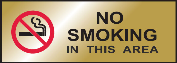 Deluxe No Smoking Signs  - No Smoking In This Area