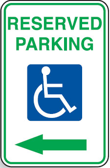 Symbol Of Access Signs - Reserved Parking Arr/L