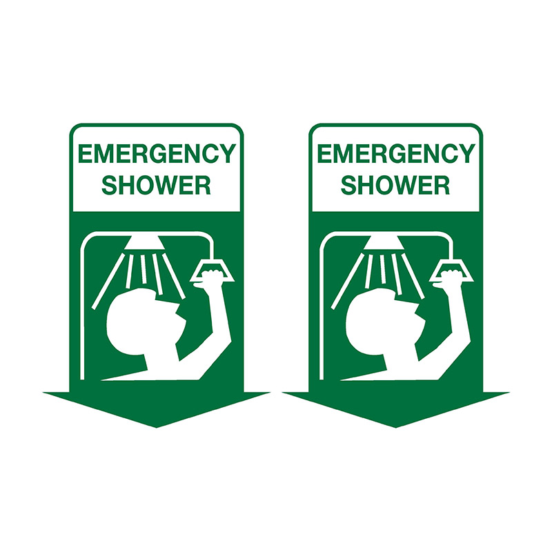 3D Emergency Information Sign - Emergency Shower