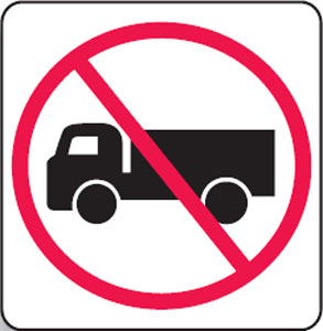 Regulatory Signs - No Trucks Picto