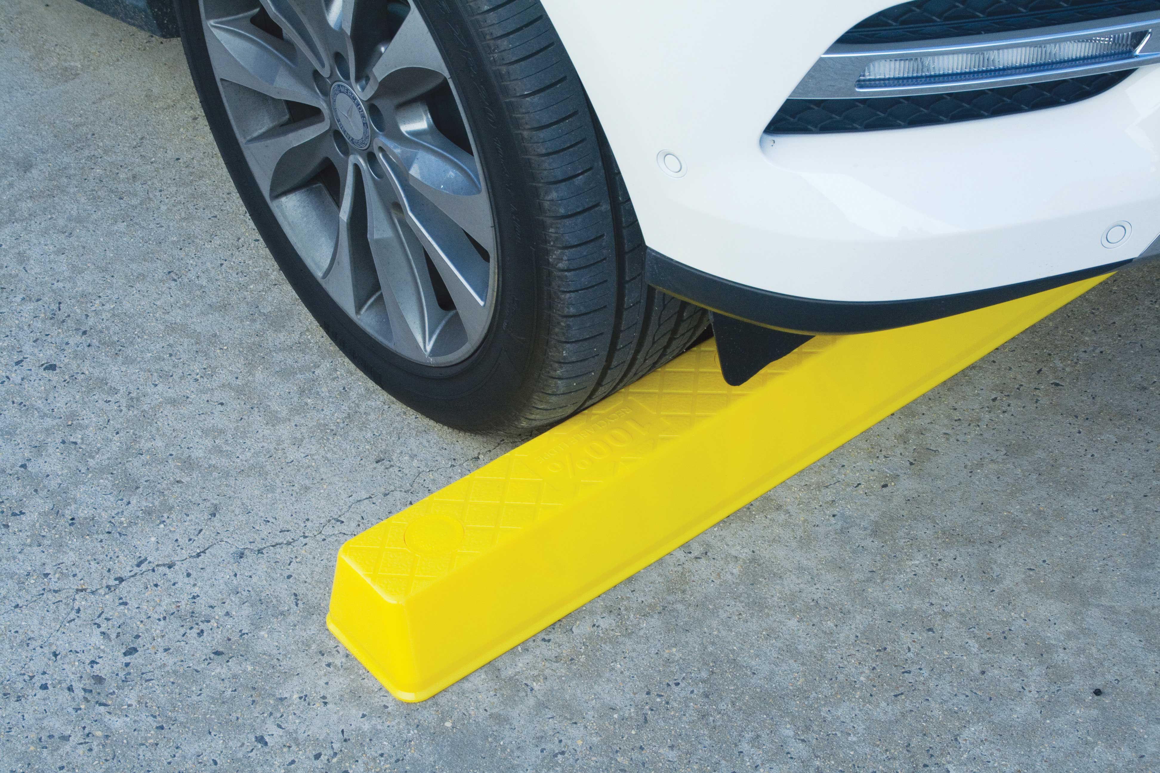 Compliance One-Piece Wheel Stop Yellow