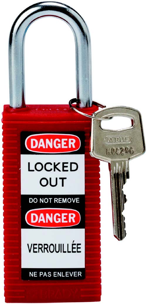 Long Bodied Safety Padlocks - Red