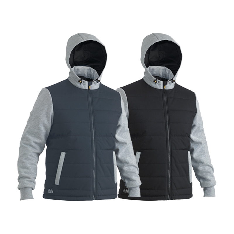 Flex & Move Contrast Puffer Fleece Hooded Jacket