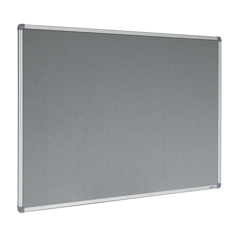 Visionchart Felt Pinboard Grey - 1200 x 900mm