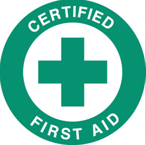 Safety Hard Hat Labels - Certified First Aid