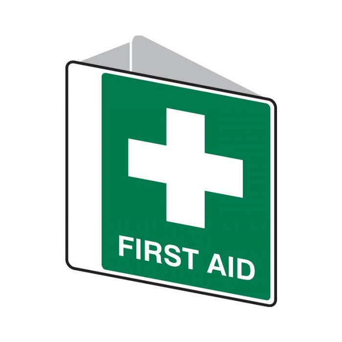 Emergency Information Sign - First Aid, Polypropylene H225mm x W225mm