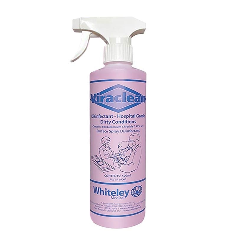 Viraclean Disinfectant Antibacterial Surface Liquid Cleanser Spray Bottle 500ml