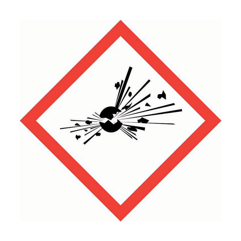 GHS Pictogram Labels - Exploding Bomb, Sheet of 40 Labels