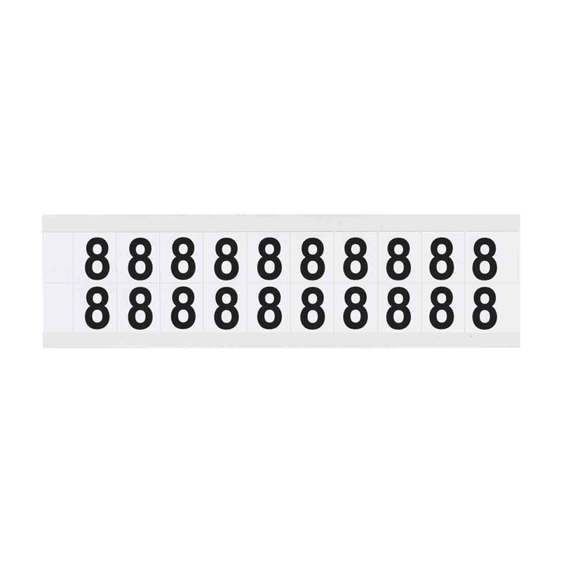 Outdoor Numbers and Letters, "8", 15.875mm Font Size, 16.66mm (W) x 19.05mm (H)