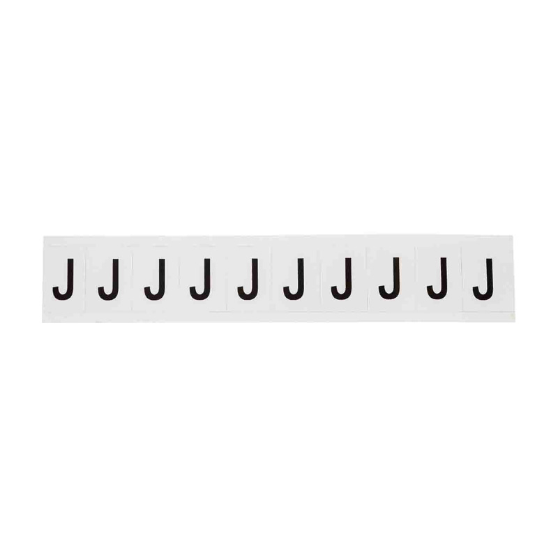 Outdoor Numbers and Letters, "J", 25.4mm Font Size, 27mm (W) x 38.1mm (H), Vinyl, Black on White