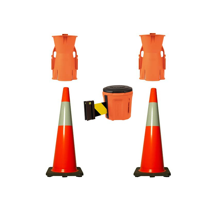 EasyExtend Retractable Barrier, 2x900mm Cone and Adaptor Kit