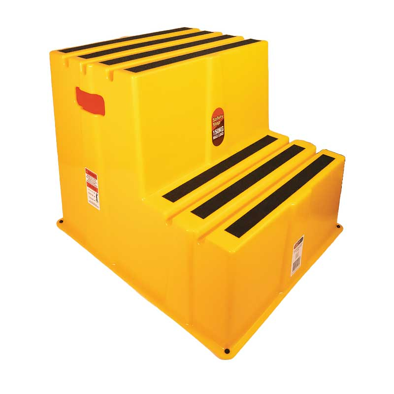 Value Safety 2 Step Stool Stairs, Yellow, 150kg Capacity