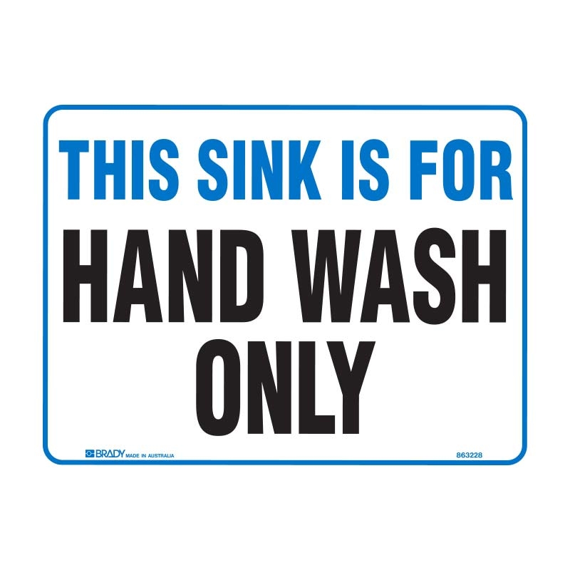 Hygiene And Food Safety Signs - This Sink Is For Hand Wash Only