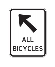 Bicycle Path Sign - Right Arrow