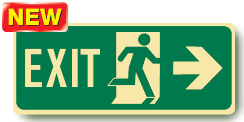 Exit And Evacuation Floor Signs  - Exit Man/Rr Arr/R