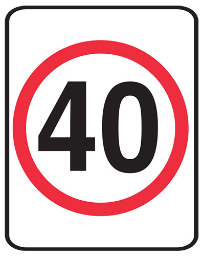 Regulatory School Signs - 40km Speed Limit
