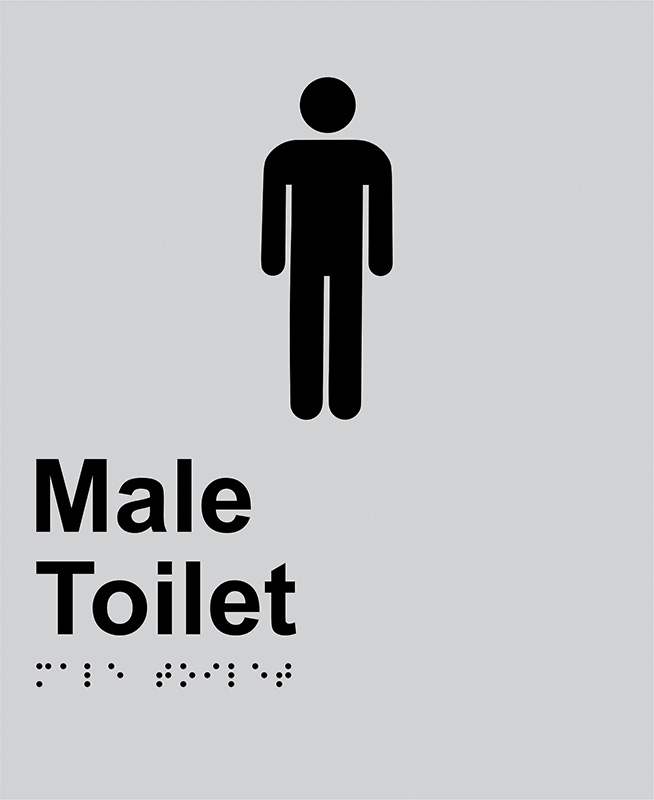 Braille Sign - Male Toilet 