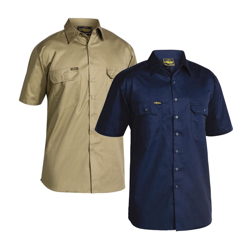 Bisley Cool Lightweight Drill Shirt - Short Sleeve 