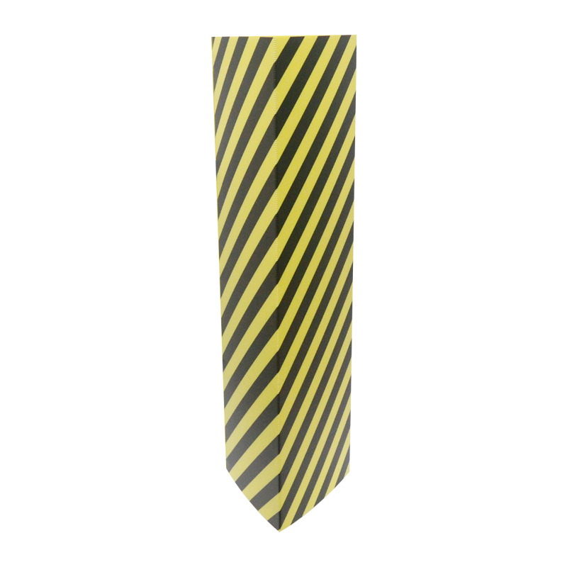 Bollard Signs - Hazard Stripes, Flute, 300 x 1000mm