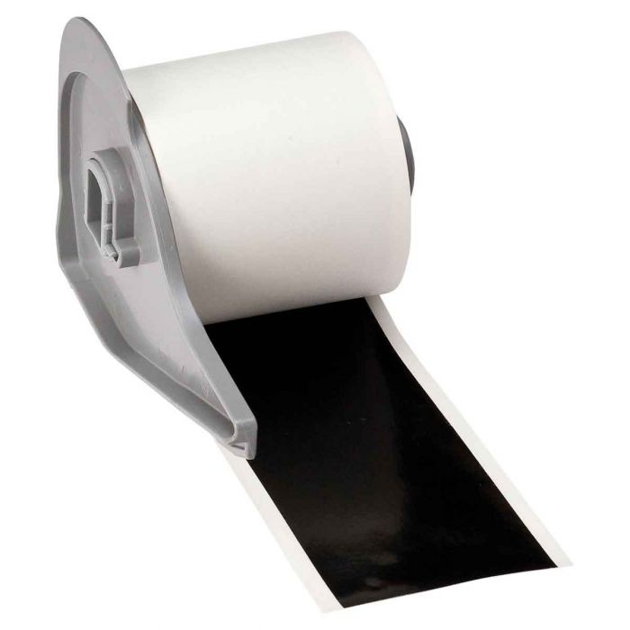 All Weather Permanent Adhesive Vinyl Label Tape for M7 Printers - 50.80 mm (W) x 15.24 m (L), Black