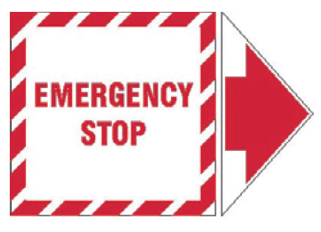 Add-An Arrow Lockout Labels - Emergency Stop