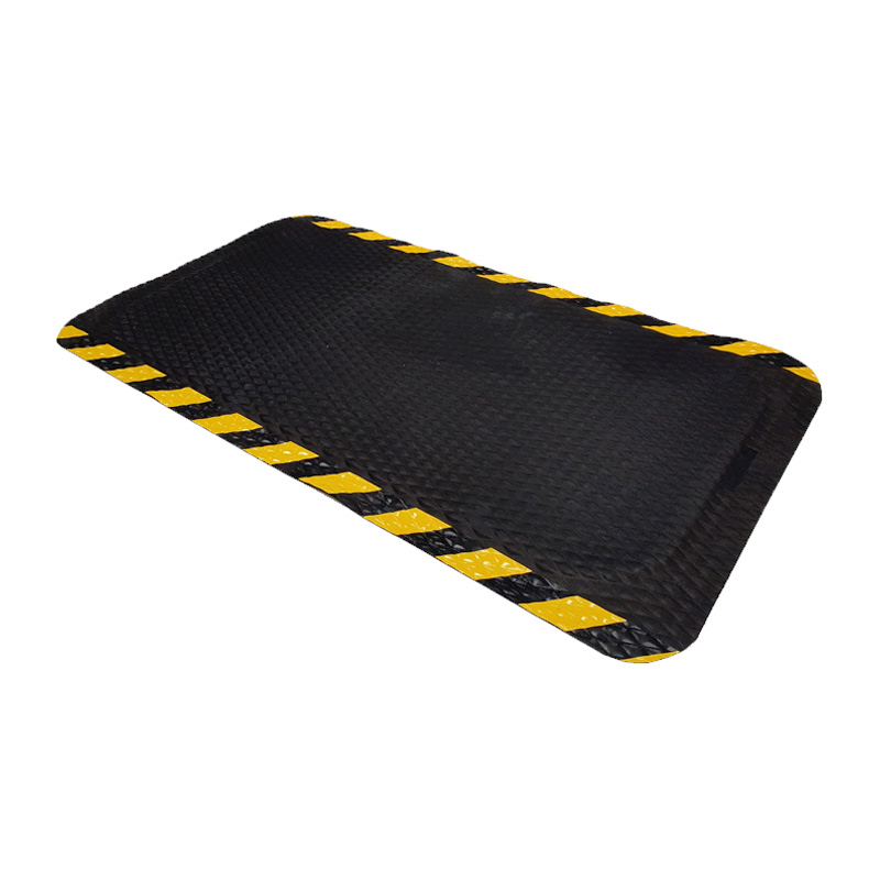 Mattek Dura Step Weldsafe Mat, 850mm (W) x 1500mm (L), Yellow/Black Stripes Border