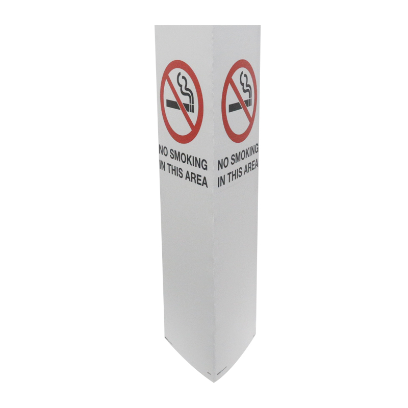 Bollard Signs - No Smoking in this Area, Flute, 270mm x 1000mm