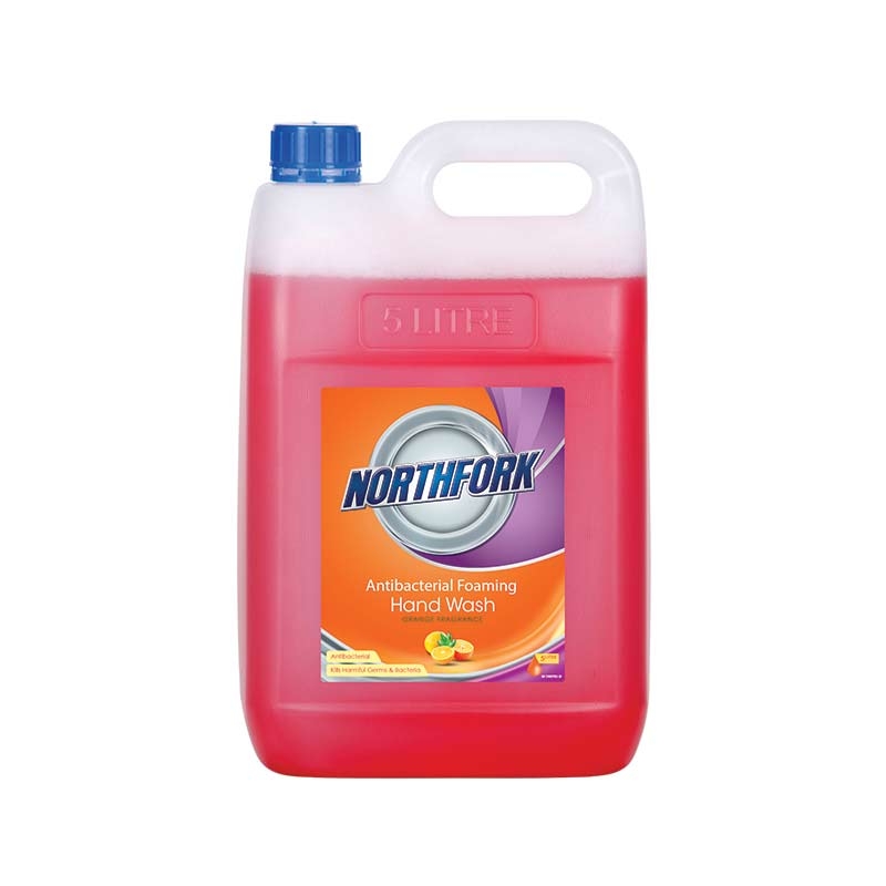 Northfork Antibacterial Liquid Hand Wash Soap, Orange Fragrance - 5L