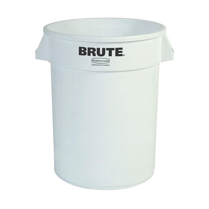 Rubbermaid Brute Round Rubbish Bin Containers, 121.1L - White